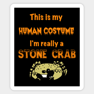 This is my Human Costume, I'm really a Stone Crab Sticker